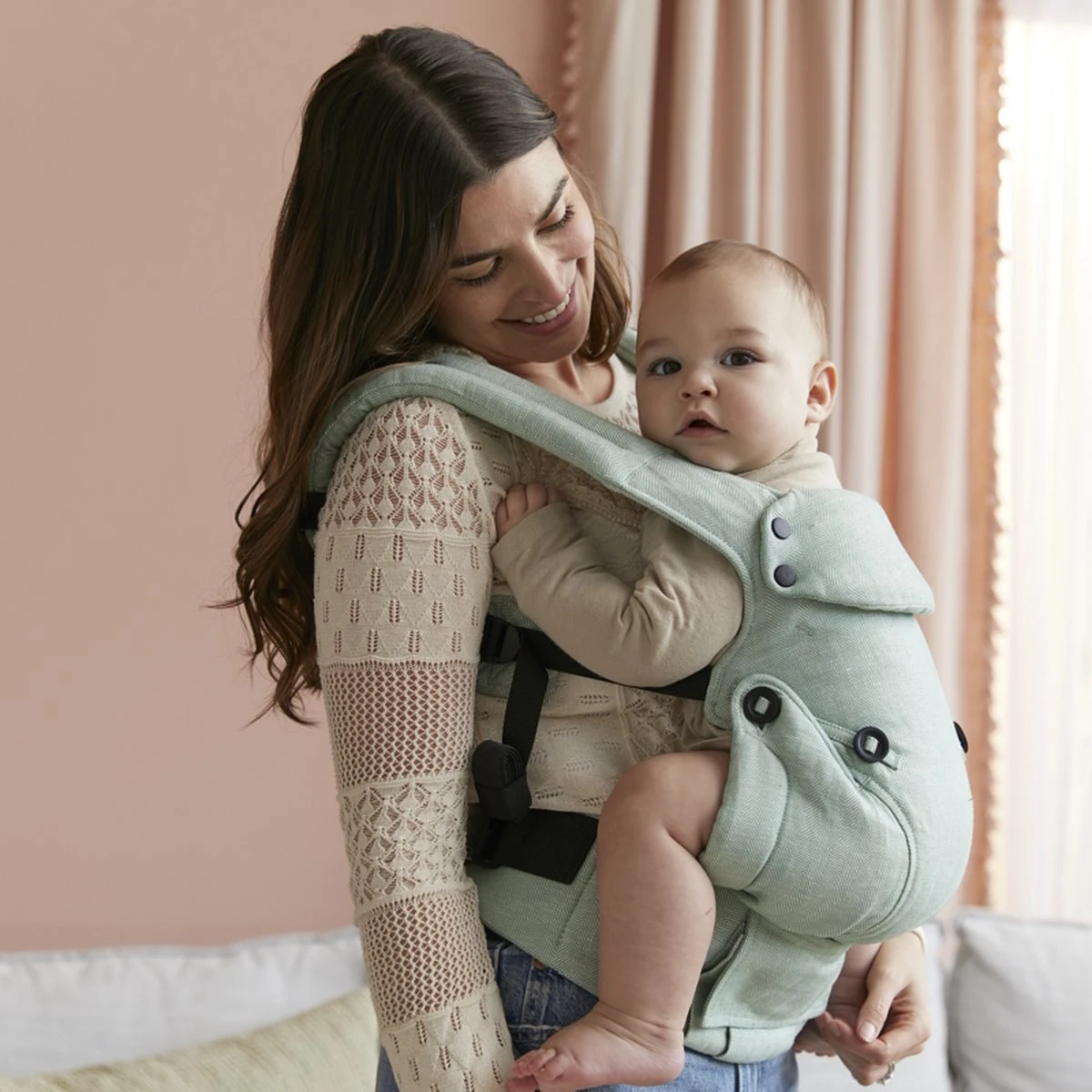 Tula Explore Draagzak Linen Eucalyptus - Ergonomische Draagzak Baby Vanaf Geboorte (maat 56) - Afbeelding 10