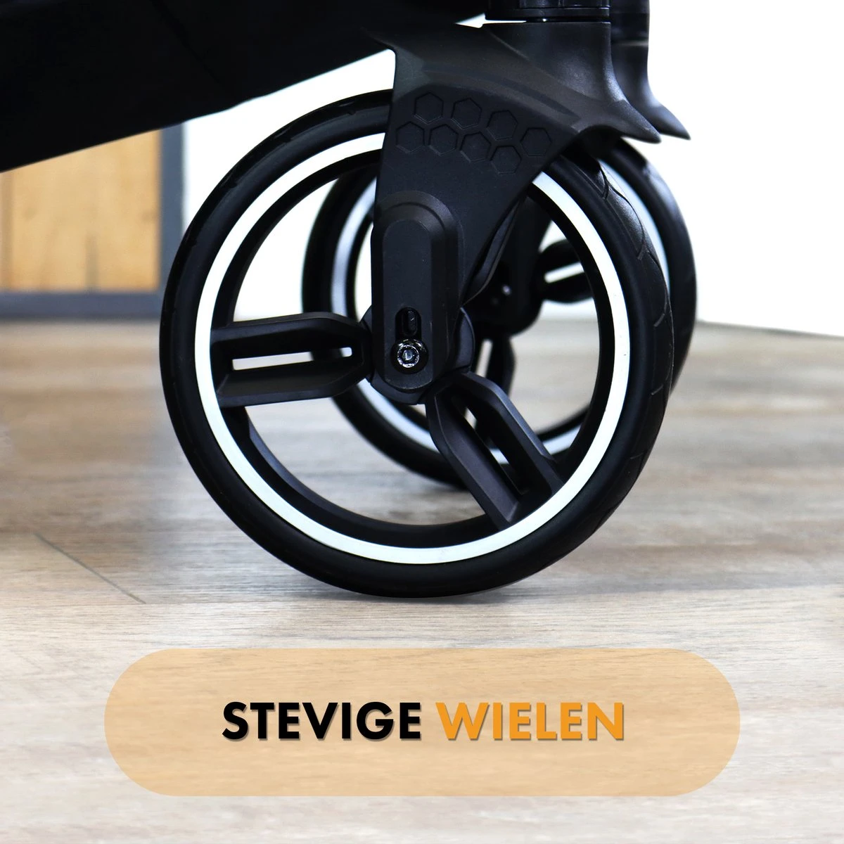 Deryan Evy Kinderwagen - Duo Kinderwagen - Uitbreidbaar - Inclusief Reiswieg - Creme - Afbeelding 3