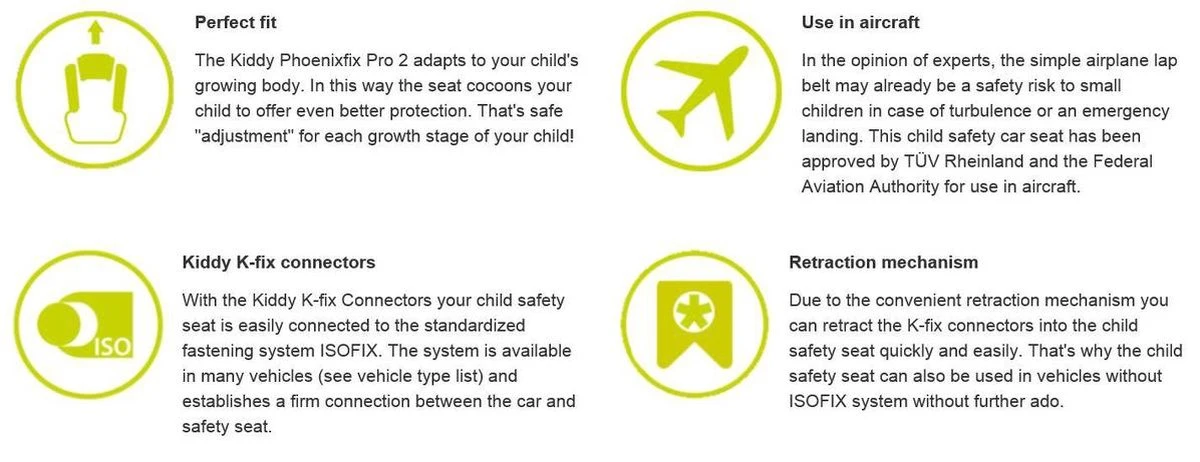 Kiddy Autostoeltje Phoenixfix Pro2 Groep 1 Zwart 41542PF069 - Afbeelding 2