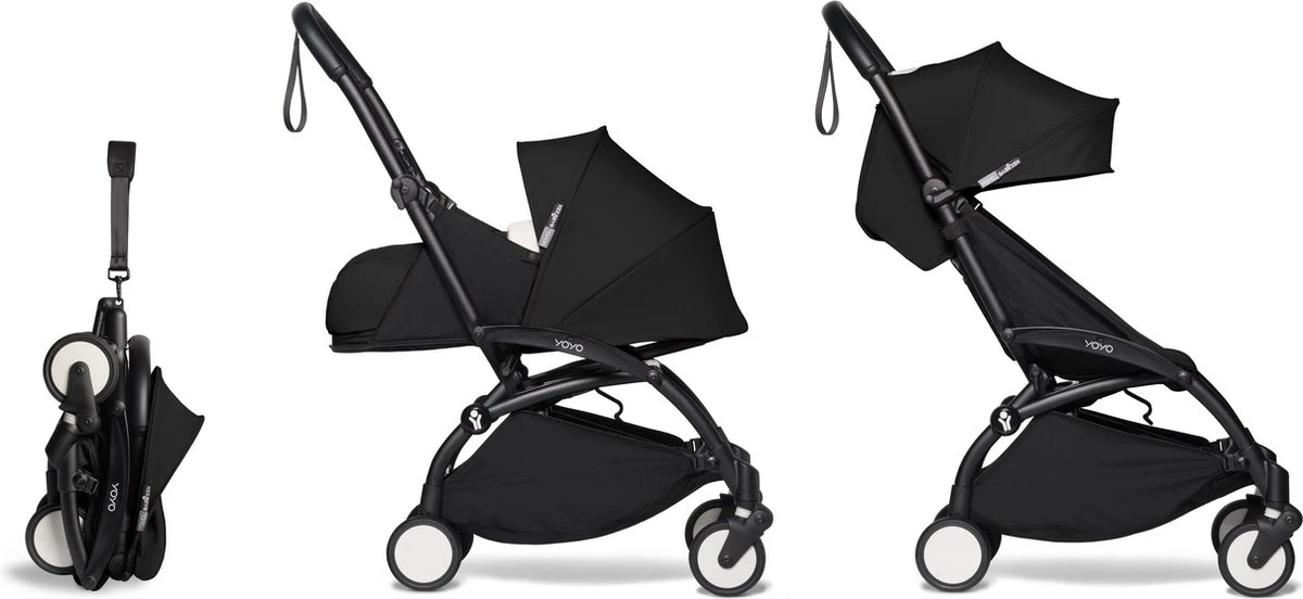 Babyzen YOYO² Buggy COMPLEET / FULL SET 0+ En 6+ Zwart Frame Zwart