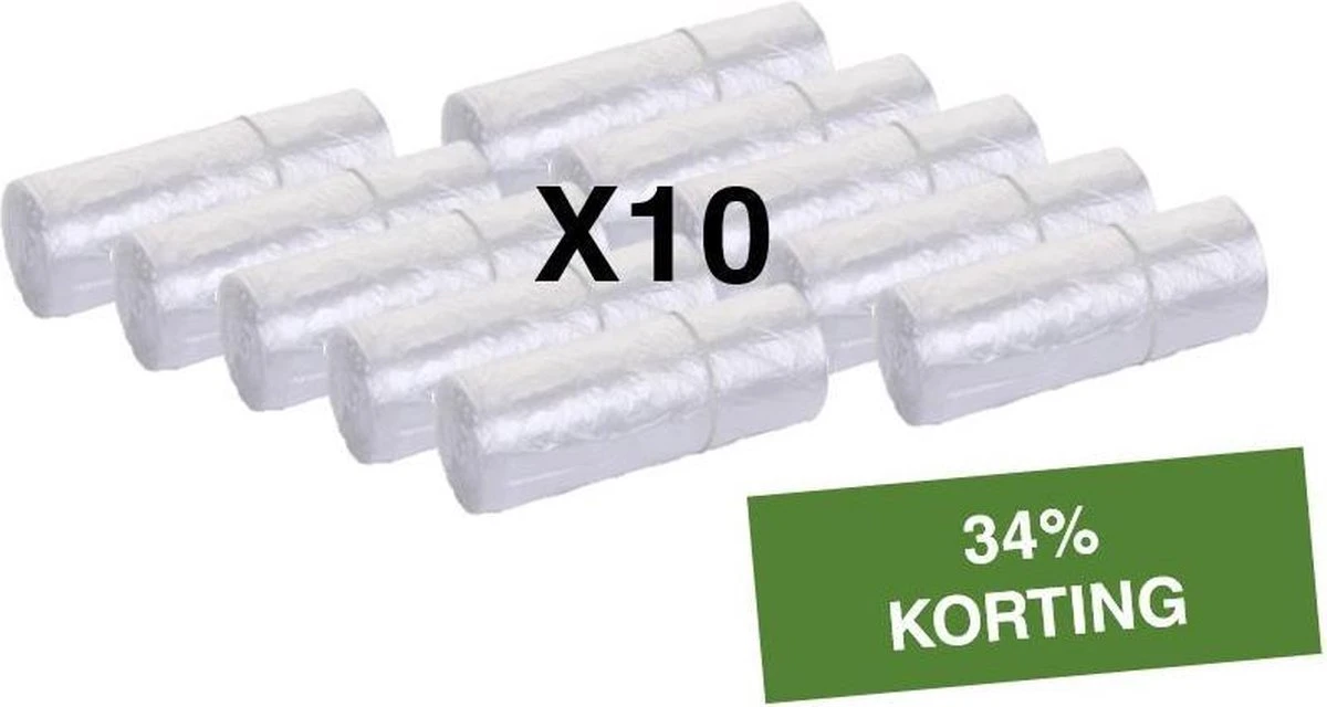 Merkloos Vuilniszakken 50 X 3 Liter | Klein, Doorzichtig Plastic | 27 X 30 Cm | Kleine Pedaalemmer Restafval Afval Zakjes - Afbeelding 2