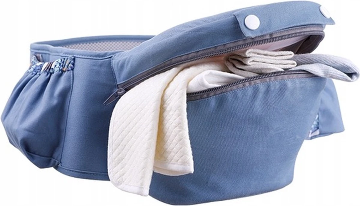 Merkloos Ergonomische Babydraagzak - 15 In 1 - Donkerblauw - 0 Tot 48 Maanden - Babydrager -Buikdrager En Rugdrager - Baby Draagzak - Ergonomisch - Heupdrager - Afbeelding 4