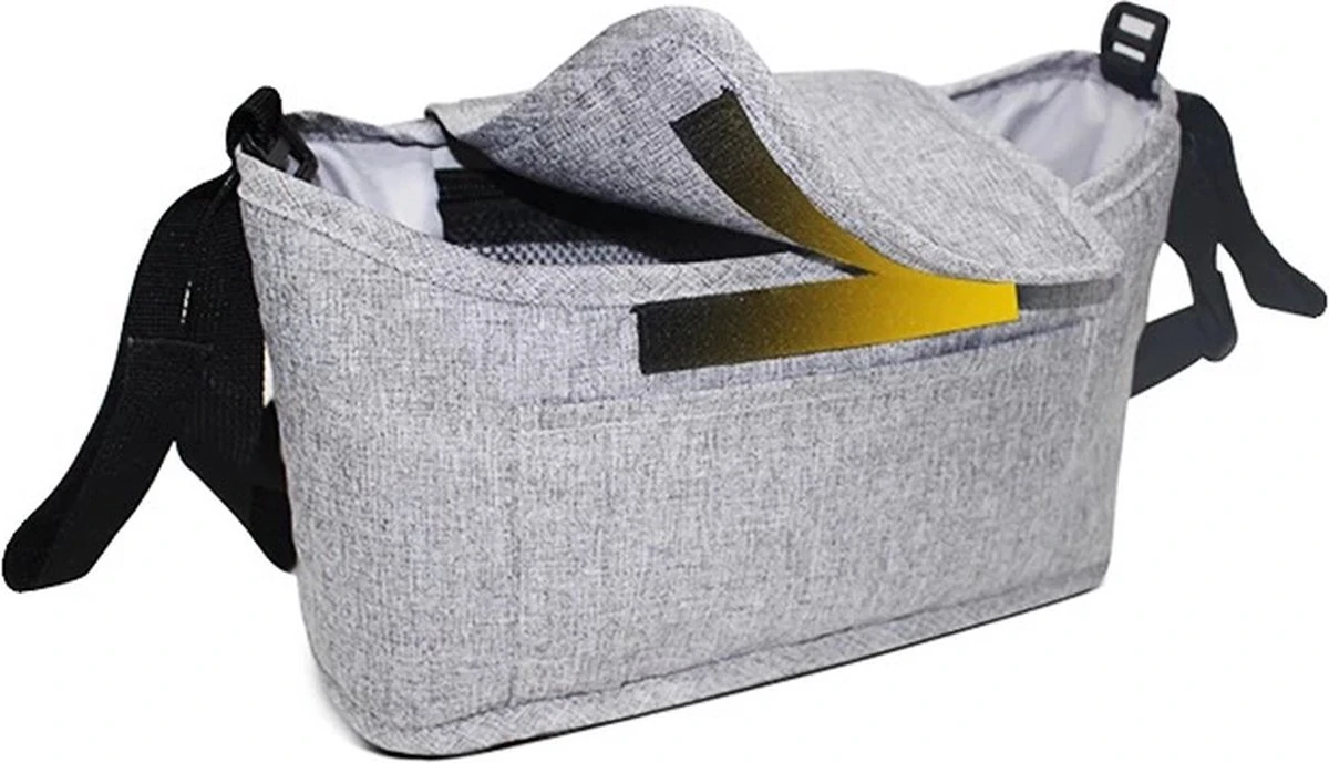 3 In 1 Kinderwagen Tas Universele Wandelwagen | Luiertas Draagtas Reistas Met Fles En Bekerhouder | - Zwart - Afbeelding 7