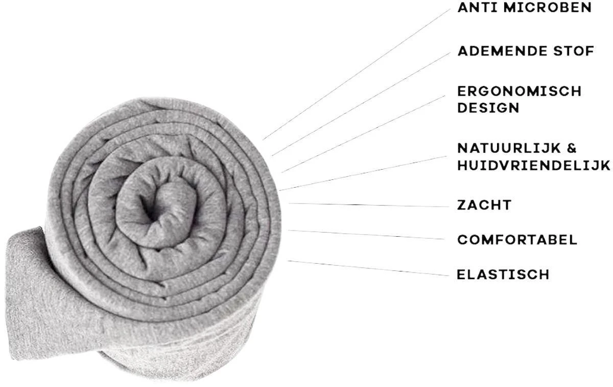 Ergonomische Rekbare Baby Draagdoek Van Katoen Om Te Knopen -Licht Grijs - Babywrap - Draagdoeken - Babydrager - Buikdrager – Rugdrager – Heupdrager - Baby Sling – Baby Carrier – Draagzak - Baby Wrap Sling - Draagdoek – Handleiding - Gratis Slabbetje - Afbeelding 7