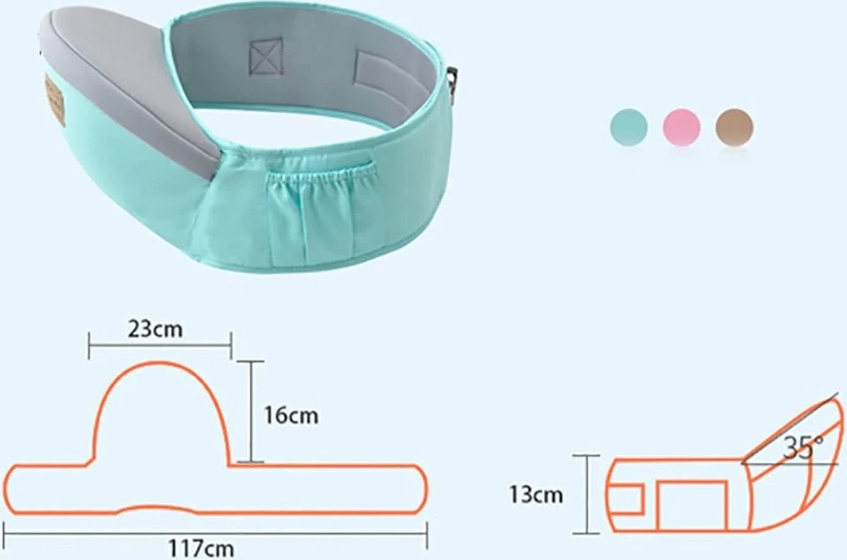 Baby Heupdrager – Roze – Heupsteun Voor Baby En Peuter – Kind Hip Carrier - Afbeelding 6