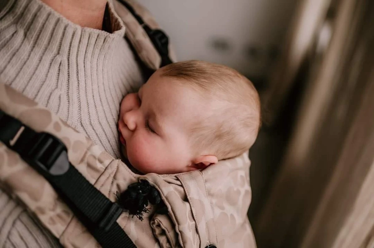 Draagzak - Pure Baby Love - Click & Go Baby - Panter Taupe - Maat 50 T/m 86 - Afbeelding 7