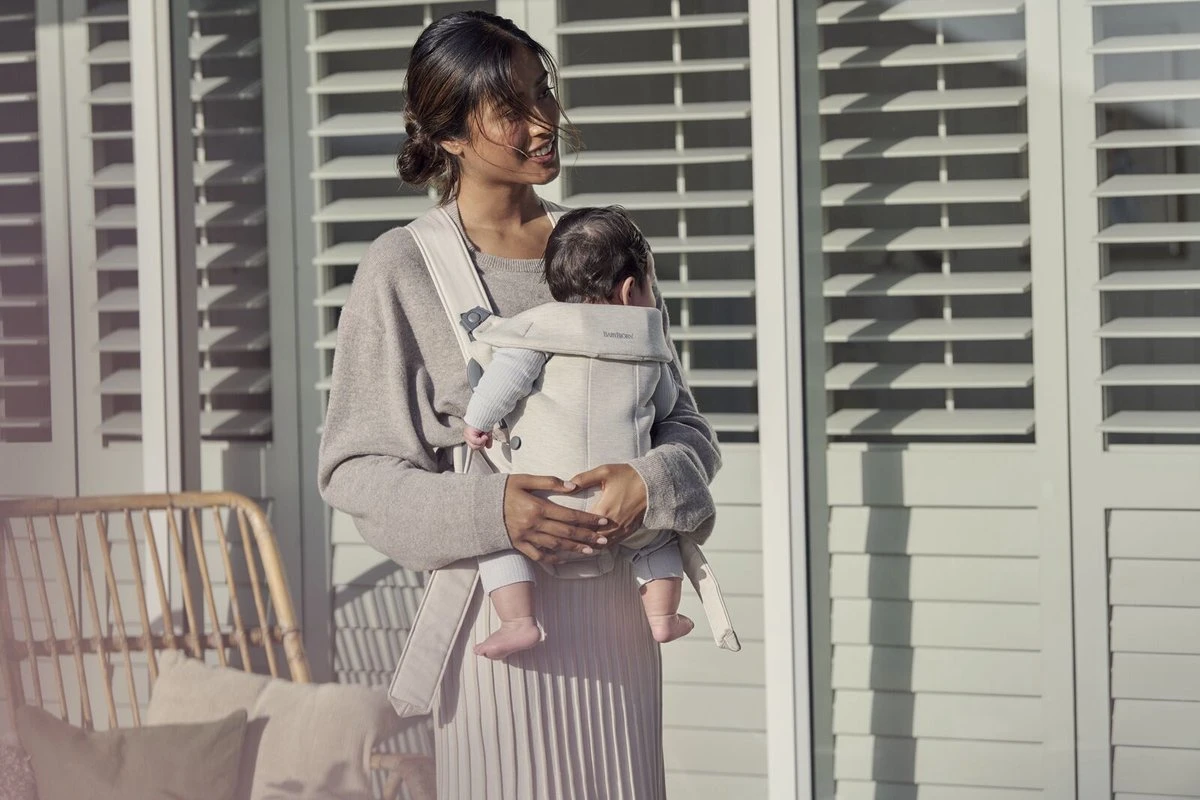 BabyBjörn Draagzak Mini - 3D Jersey - Lichtbeige - Afbeelding 4