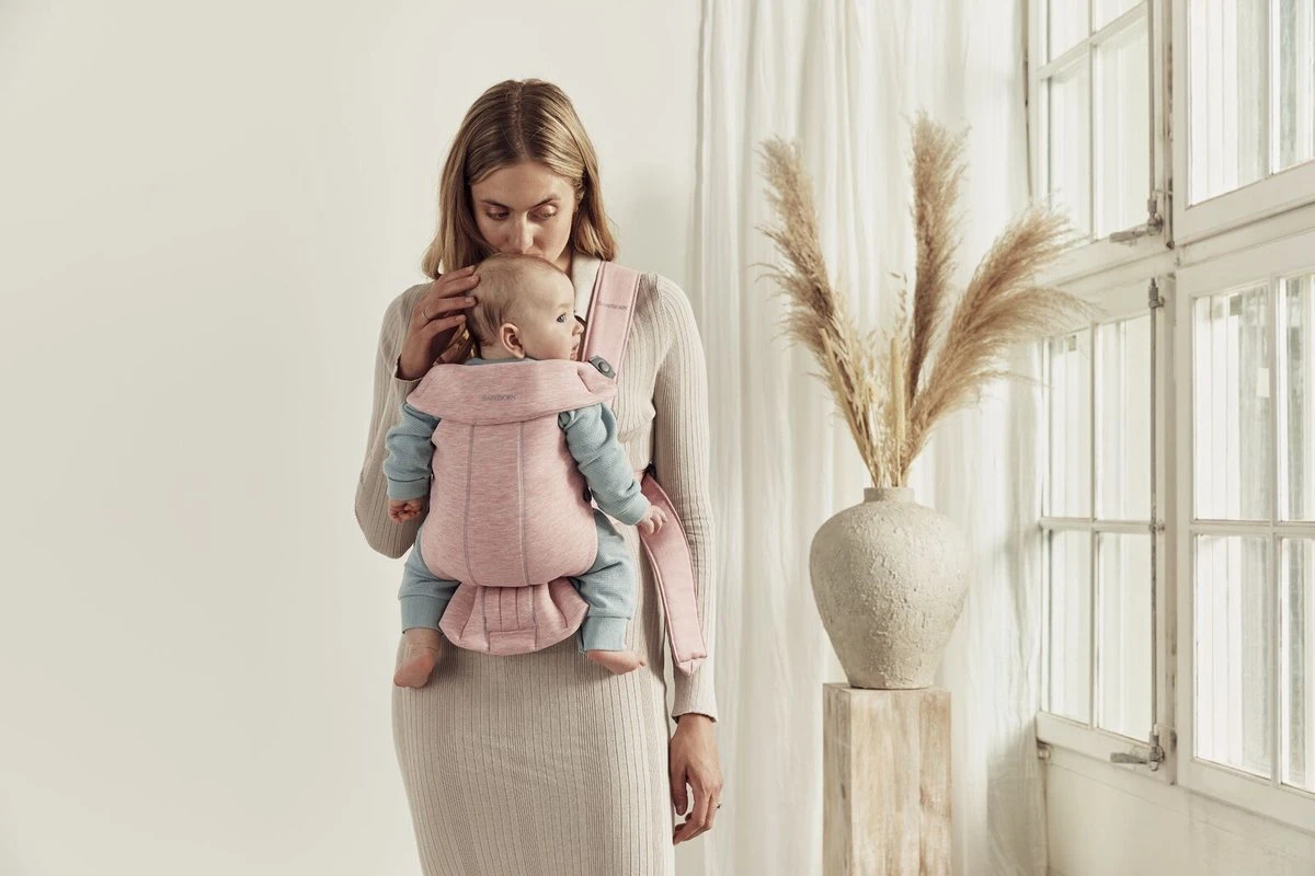 BabyBjörn Draagzak Mini - 3D Jersey - Lichtroze - Afbeelding 11