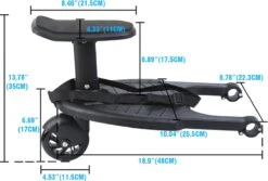 Honhill® - Kinder Meerijdplankje - Zwart - Kinderwagen - Buggy - 1 Wiel - Met Stoeltje -Maxi-Cosi winkel 1200x813 1