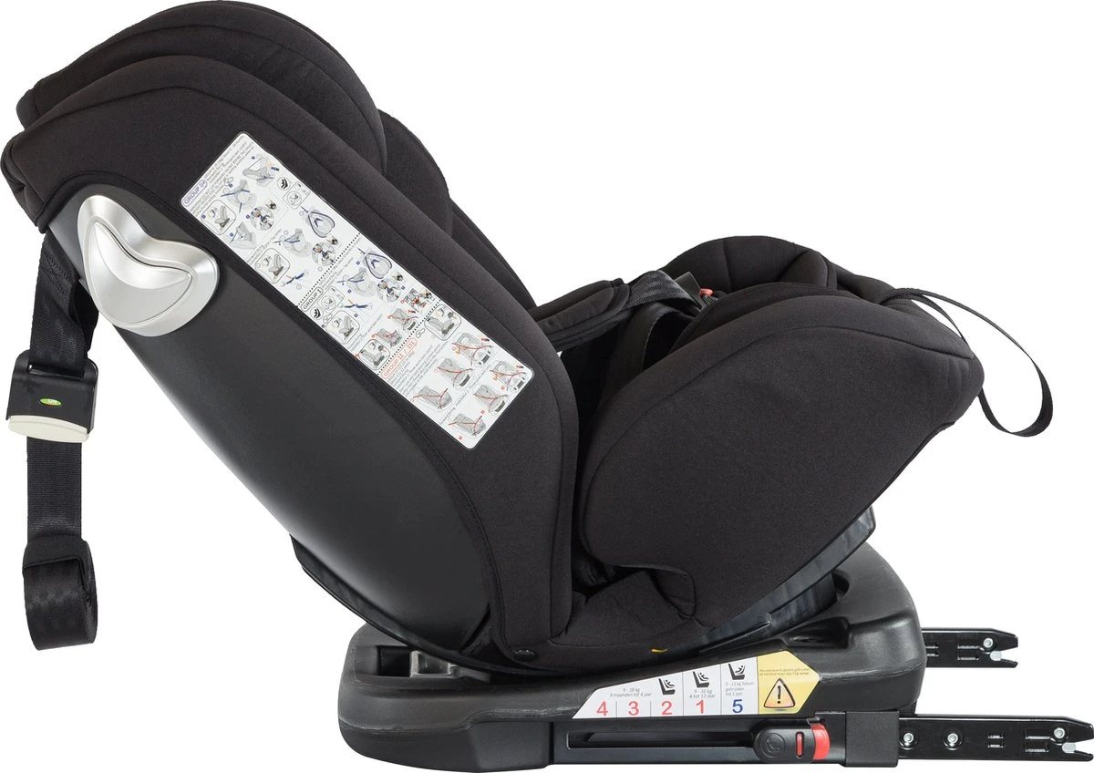 Born Lucky Meegroei Autostoel Roadline SPS ISOFIX - Groep 0/1/2/3 - 360° Draaibaar - Zwart - Afbeelding 3