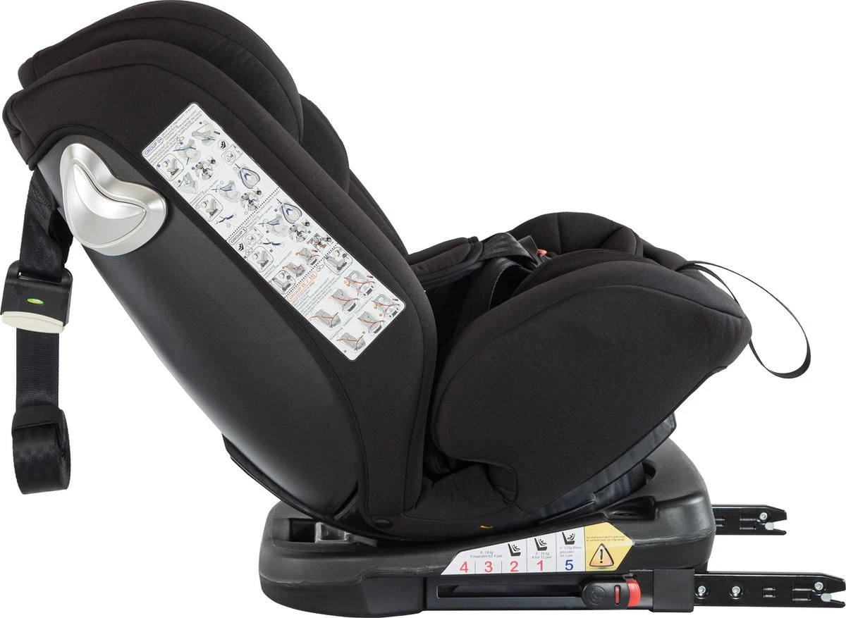 Born Lucky Meegroei Autostoel Roadline SPS ISOFIX - Groep 0/1/2/3 - 360° Draaibaar - Zwart - Afbeelding 10