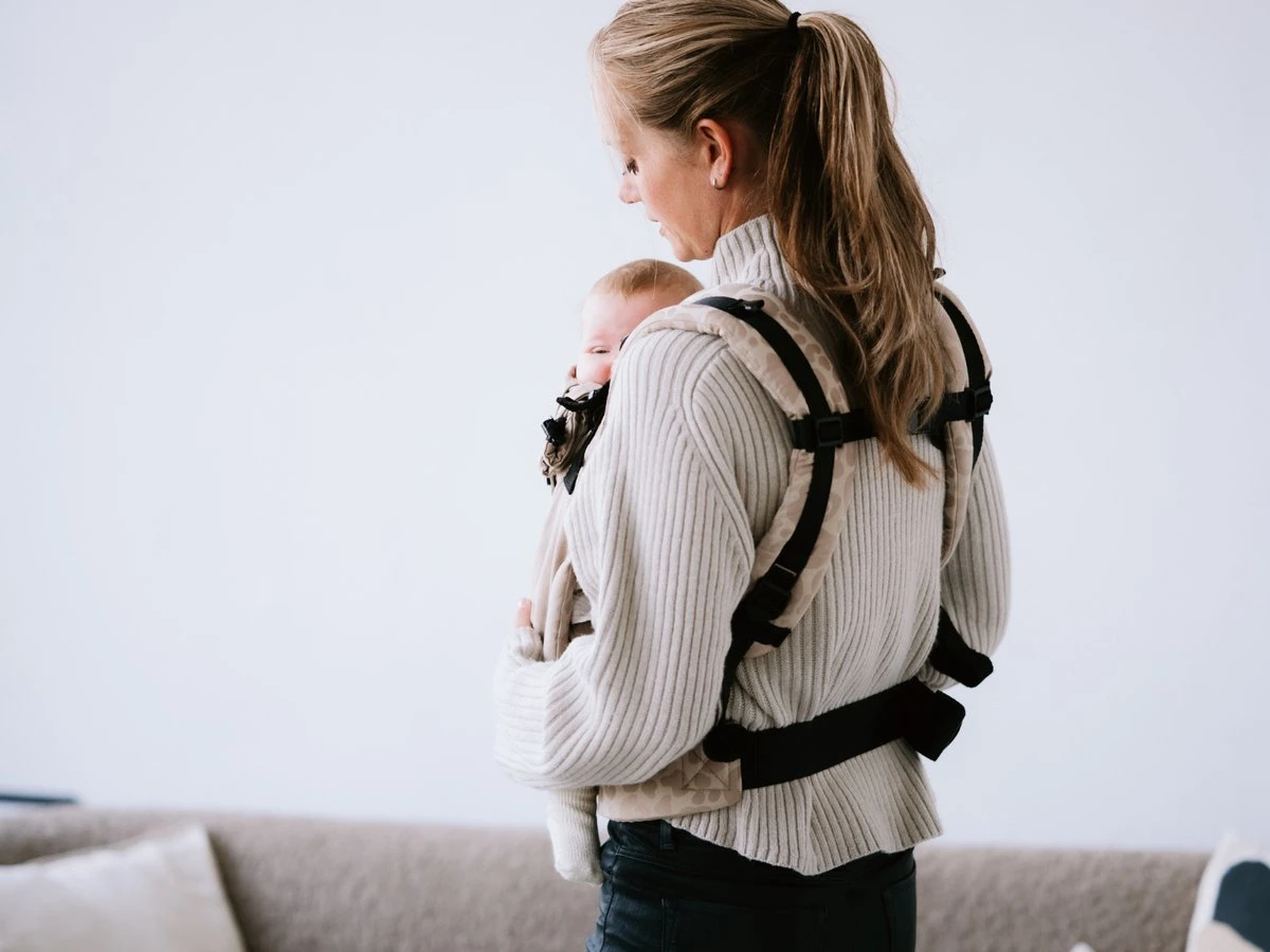 Draagzak - Pure Baby Love - Click & Go Baby - Panter Taupe - Maat 50 T/m 86 - Afbeelding 4