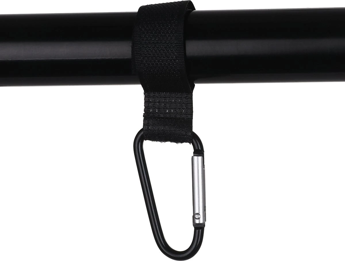 Merkloos Kinderwagen Haak - Tassenhaak - Boodschappenhaak - 2 Stuks - Zwart - Universele Haak - Buggyhaak - Kinderwagenhaak - Luiertashaak - Luiertas Haak - Afbeelding 2