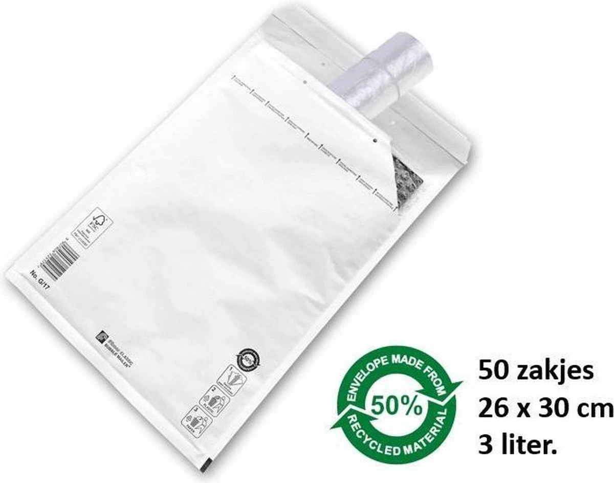 Merkloos Vuilniszakken 50 X 3 Liter | Klein, Doorzichtig Plastic | 27 X 30 Cm | Kleine Pedaalemmer Restafval Afval Zakjes - Afbeelding 3