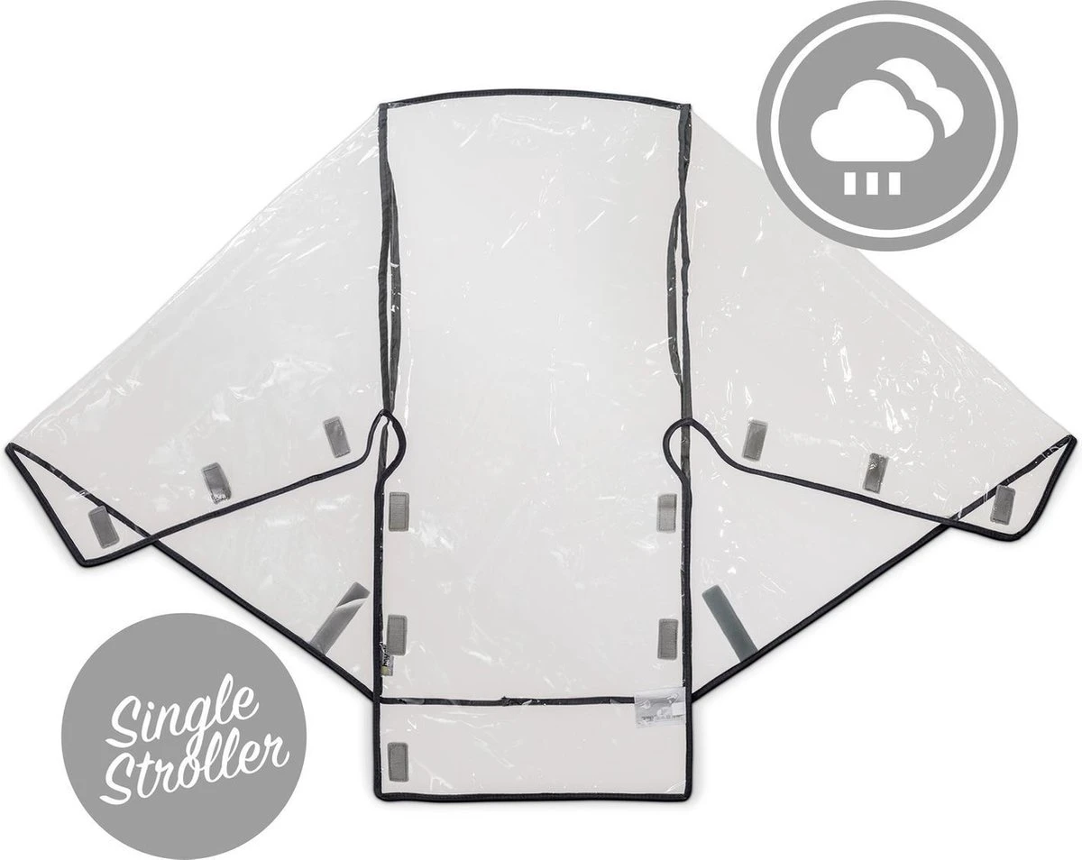 Hauck Regenhoes - Geschikt Voor Buggy's - Transparant, Grijs - Afbeelding 6
