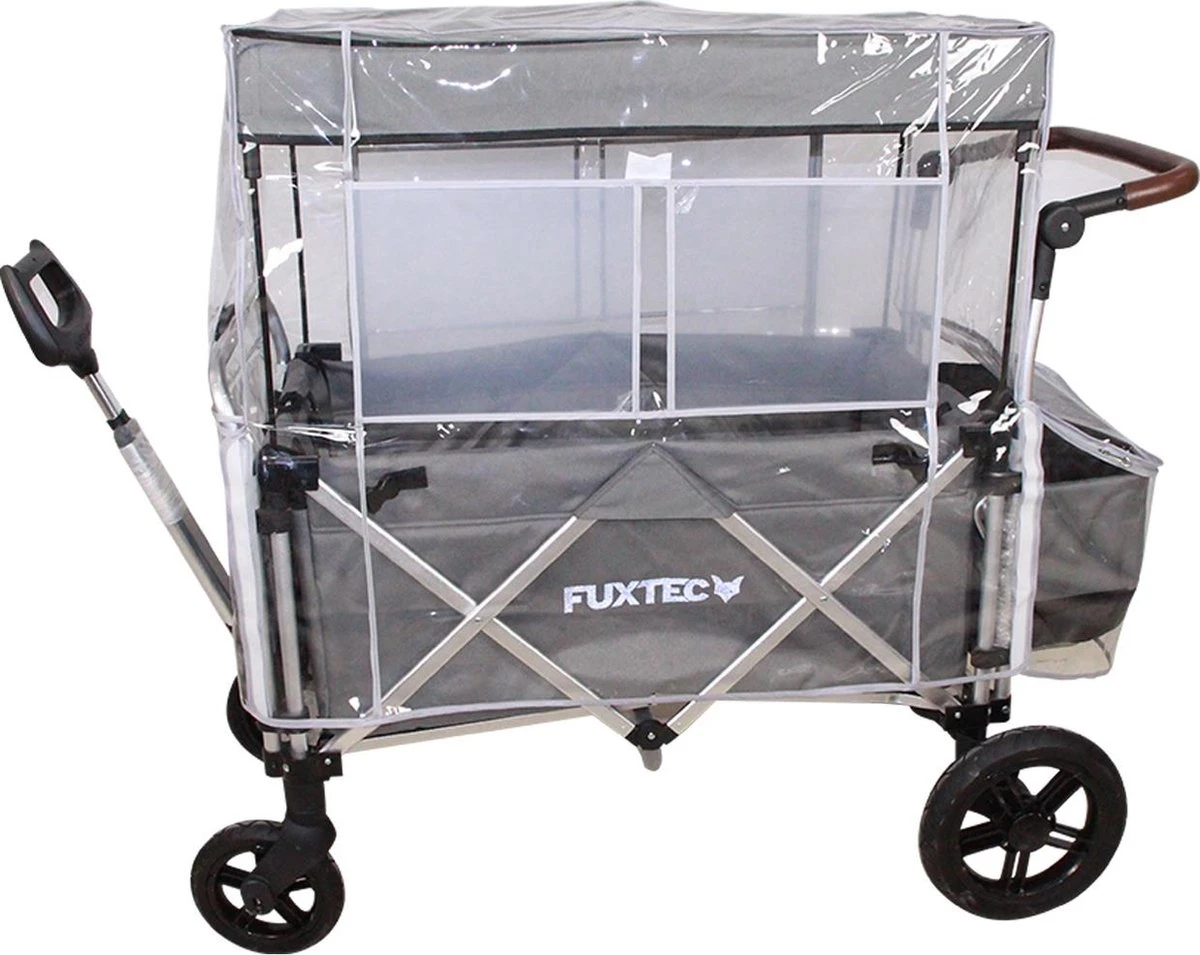 FUXTEC Regenhoes Transparant Voor Bolderkar CTL900 4 FUXTEC Regenhoes Transparant Voor Bolderkar CTL900 - Afbeelding 2