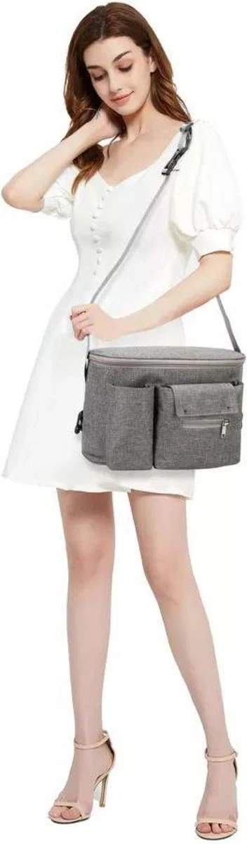 Jinius ® - Kinderwagen Organizer - Buggy Organizer - Luiertas - Kinderwagen Opbergtas - Zwart - Afbeelding 2