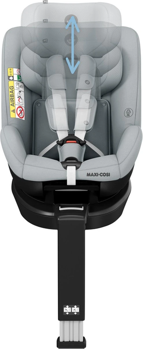 Maxi-Cosi Mica Eco I-Size Autostoeltje - 360° Draaibaar - Gerecyclede Stoffen - Authentic Grey - Afbeelding 3