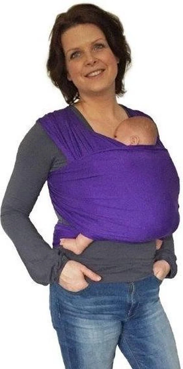 Smallvips Draagdoek Taupe - Rekbare Draagdoek Van Bamboo - Heerlijk Zacht En Koel - Ergonomisch Dragen - Afbeelding 7