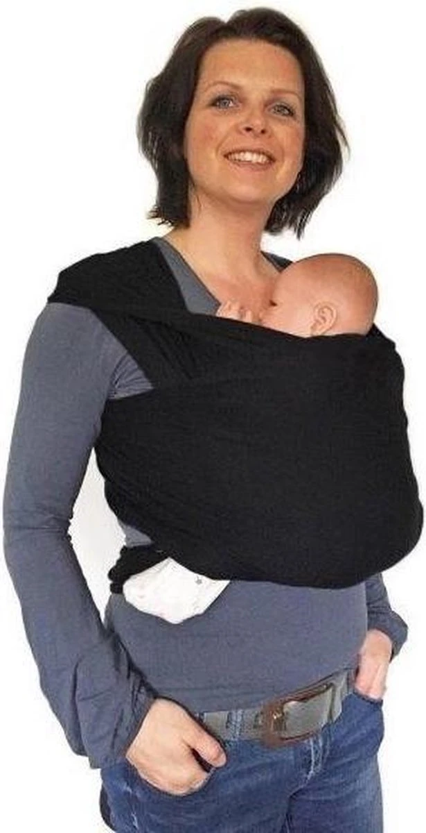 Smallvips Draagdoek Taupe - Rekbare Draagdoek Van Bamboo - Heerlijk Zacht En Koel - Ergonomisch Dragen - Afbeelding 4