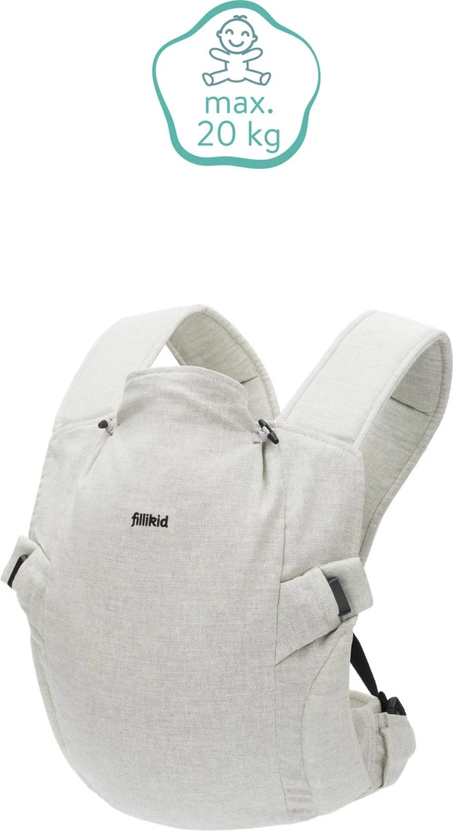 Fillikid Premium Draagzak - 2 In 1 - Ergonomisch - EU Gecertificeerd - Natural Sand - Ontworpen Met Draagconsulent - Afbeelding 8