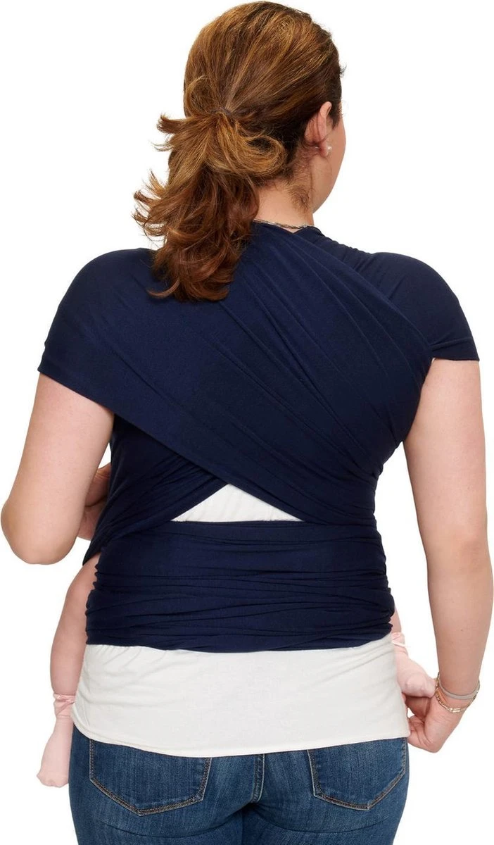 Baby Garden Draagdoek Donkerblauw - Ergonomisch - Original - Gratis Slabbetje - Afbeelding 3