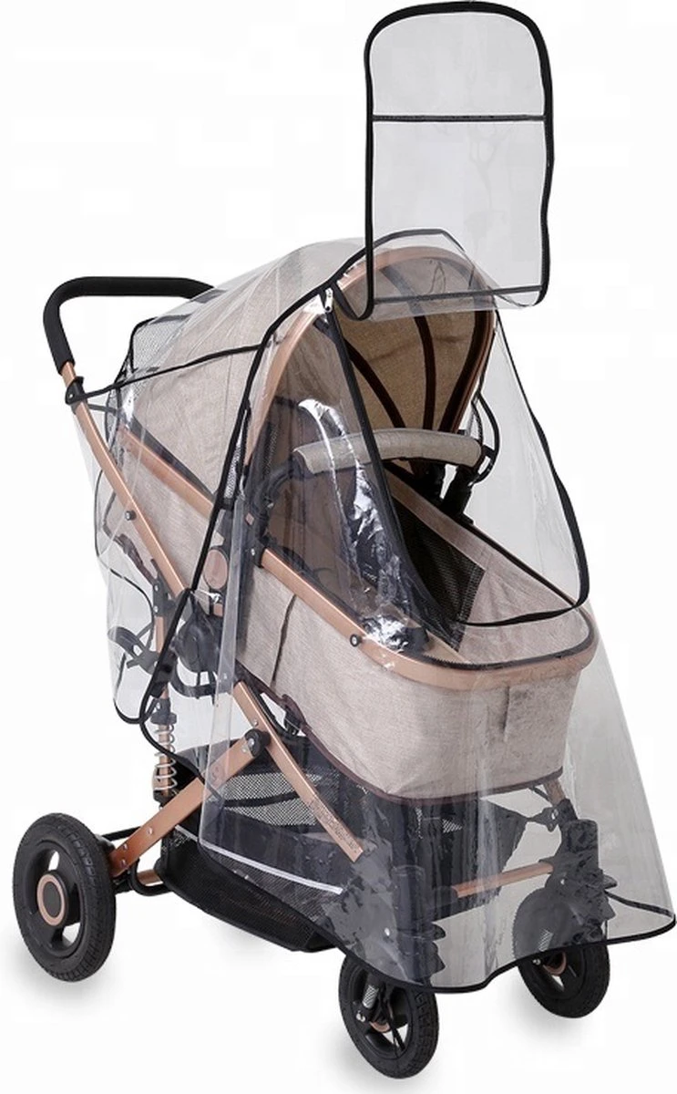 Achilles Universele Regenhoes Kinderwagen (2023 Model)– Buggy Hoes Universeel – Tegen Regen & Miezer - Afbeelding 3