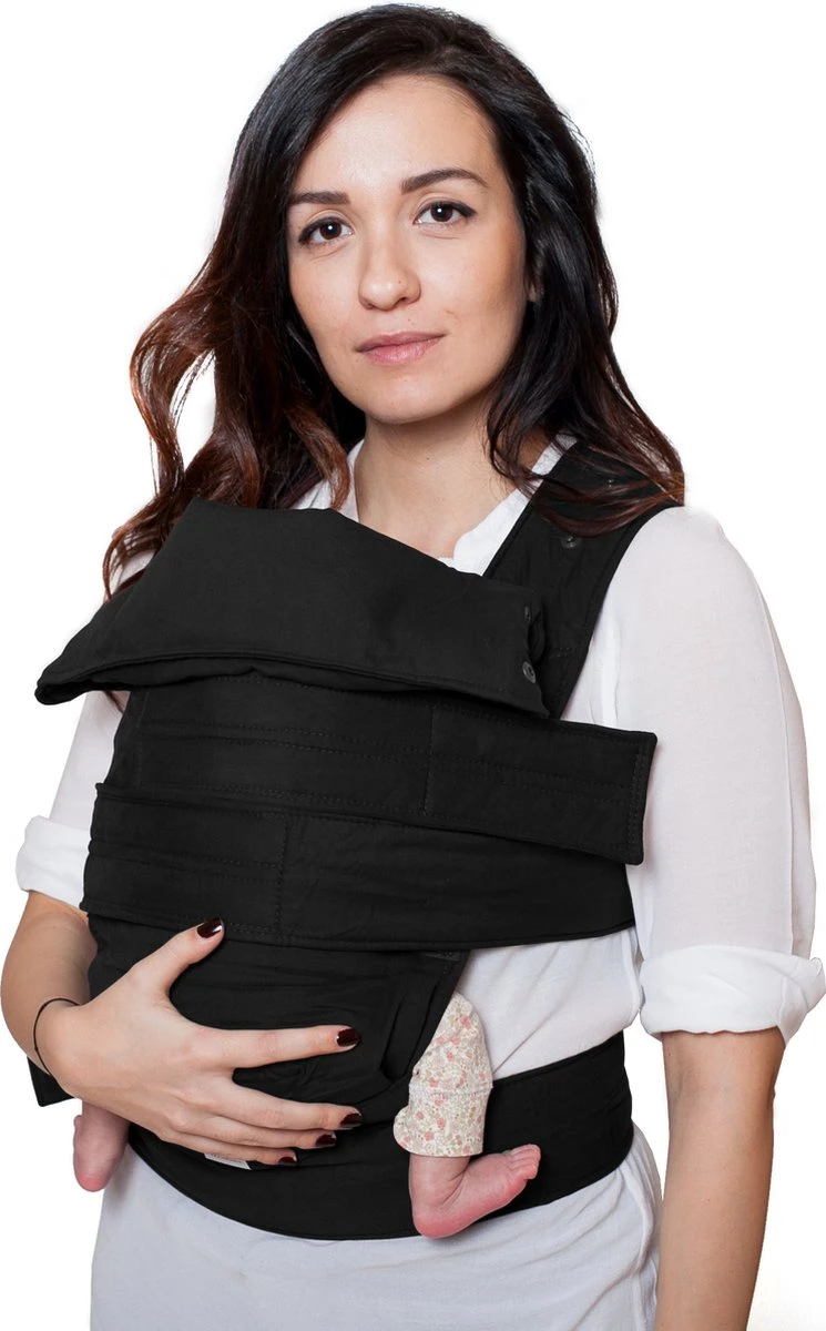 Marsupi Classic Black - Maat XL - Taille 85-120 Cm - Draagzak Baby - Afbeelding 4