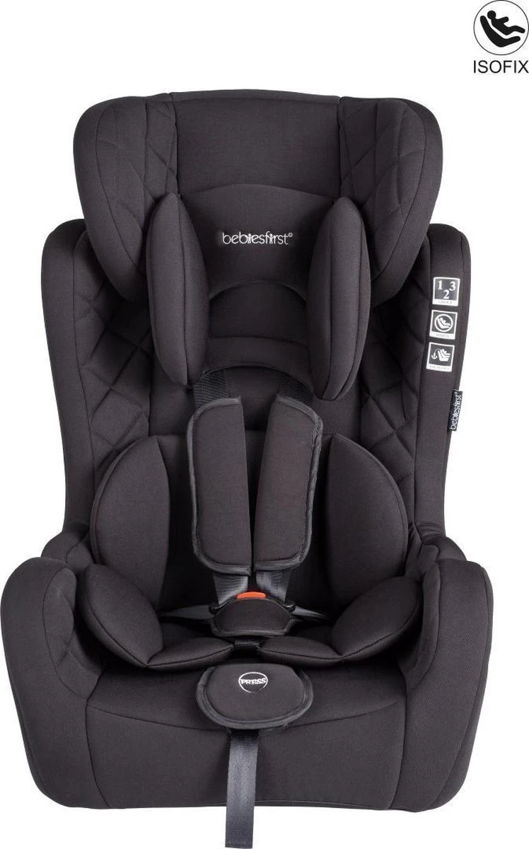 Bebies First Autostoel Grow Up Isofix Groep 1/2/3 (9-36kg) - Zwart