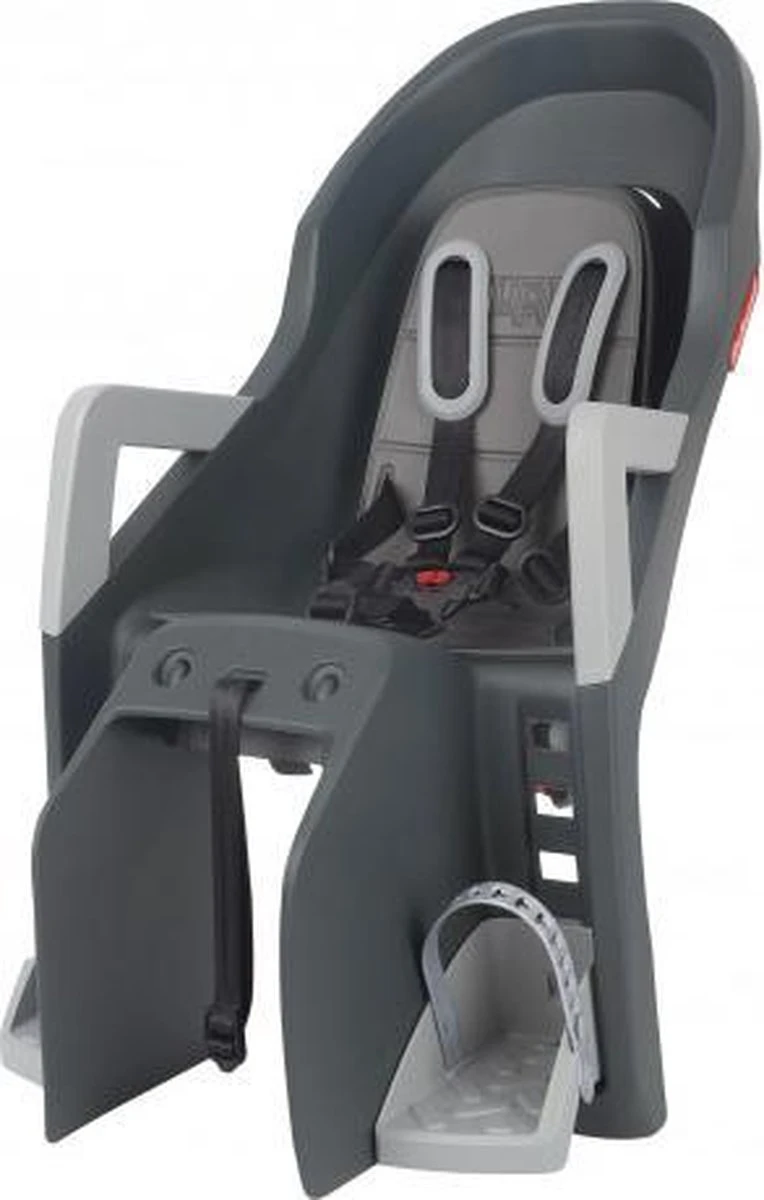 Polisport Guppy Maxi Kinderstoel Achter - Op Pakdrager - Grijs/zilver