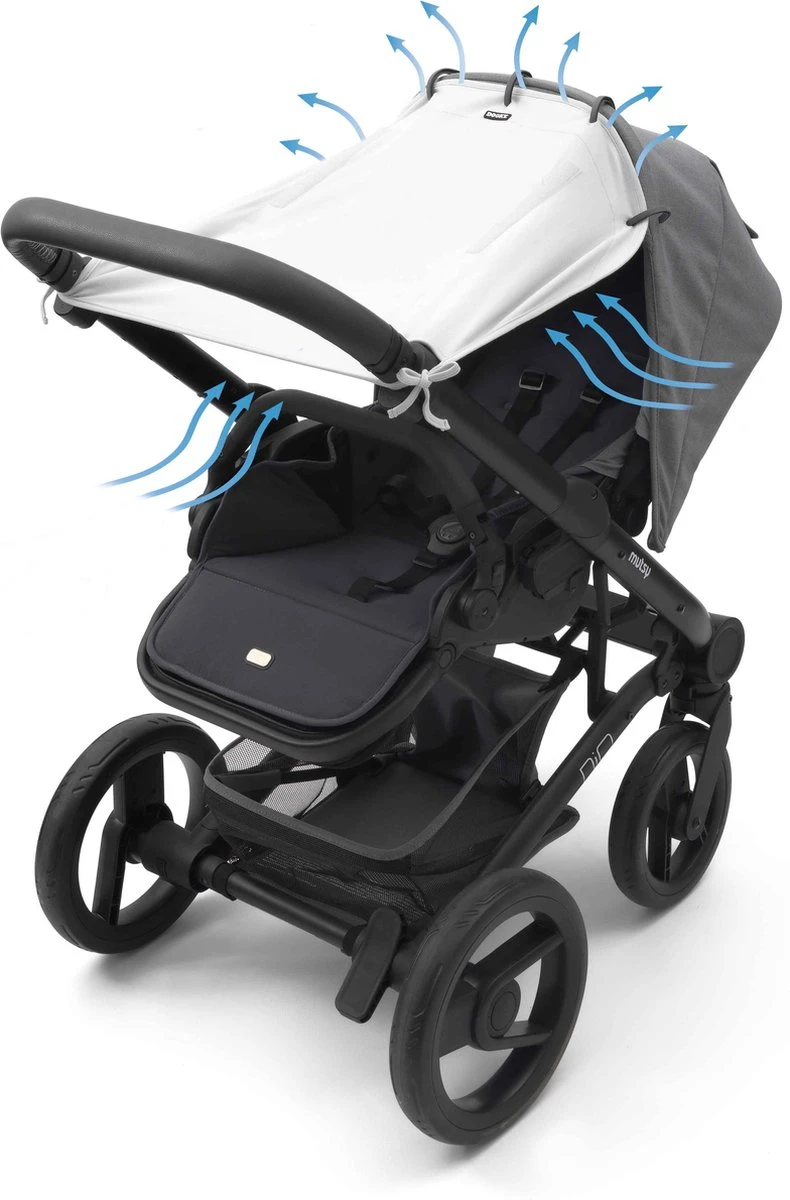 Dooky Universal Cover Zonnescherm Kinderwagen - Crème - Afbeelding 3