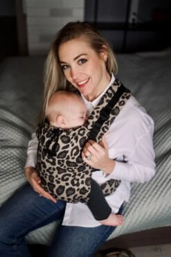 Pure Baby Love - Draagzak - Cross & Go - Panter Zwart - Maat 44/50 - 74