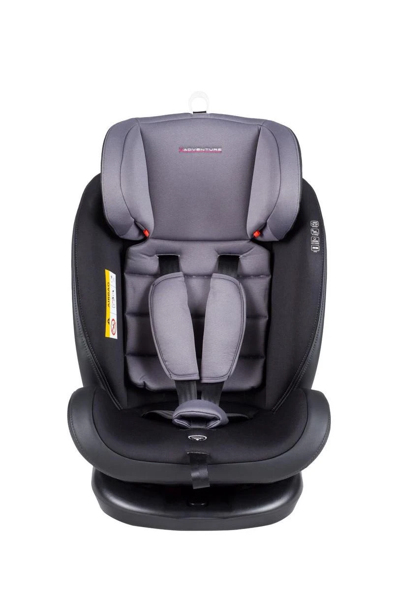 X Adventure Quickfix Meegroei Autostoel Groep 0/1/2/3 - 360 Graden Draaibaar - Grijs - Afbeelding 11