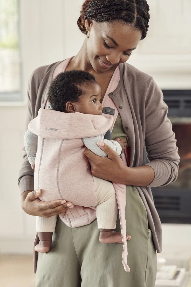 BabyBjörn Draagzak Mini - 3D Jersey - Lichtroze - Afbeelding 6