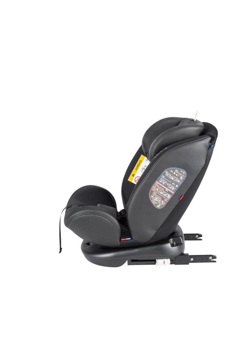 X Adventure Quickfix Meegroei Autostoel Groep 0/1/2/3 - 360 Graden Draaibaar - Grijs - Afbeelding 14