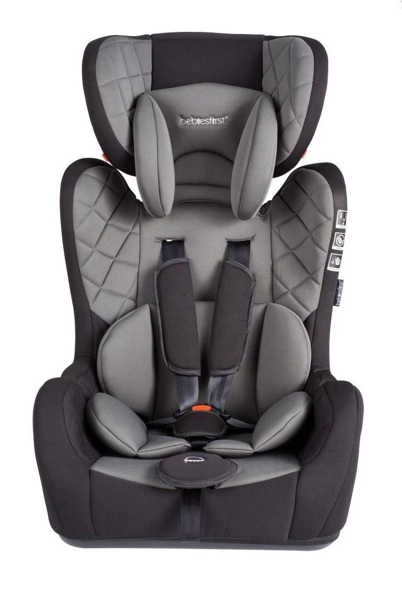 Bebies First Autostoel Grow Up Isofix Groep 1/2/3 (9-36kg) - Zwart/Grijs - Afbeelding 3