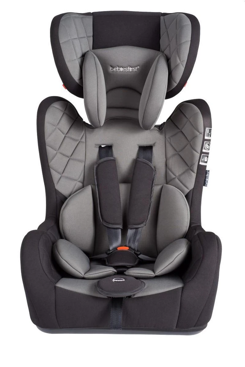 Bebies First Autostoel Grow Up Isofix Groep 1/2/3 (9-36kg) - Zwart/Grijs - Afbeelding 4