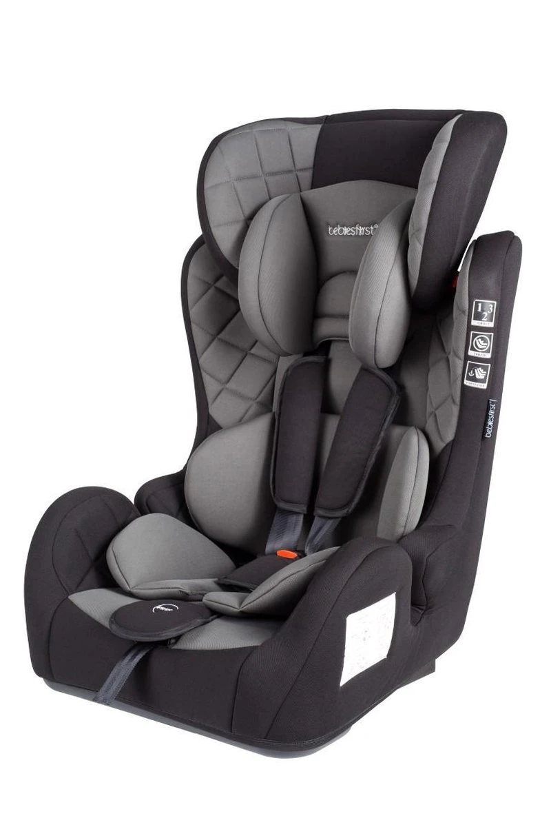 Bebies First Autostoel Grow Up Isofix Groep 1/2/3 (9-36kg) - Zwart/Grijs - Afbeelding 5