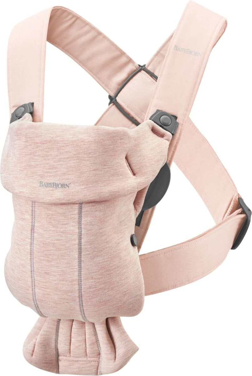 BabyBjörn Draagzak Mini - 3D Jersey - Lichtroze - Afbeelding 9
