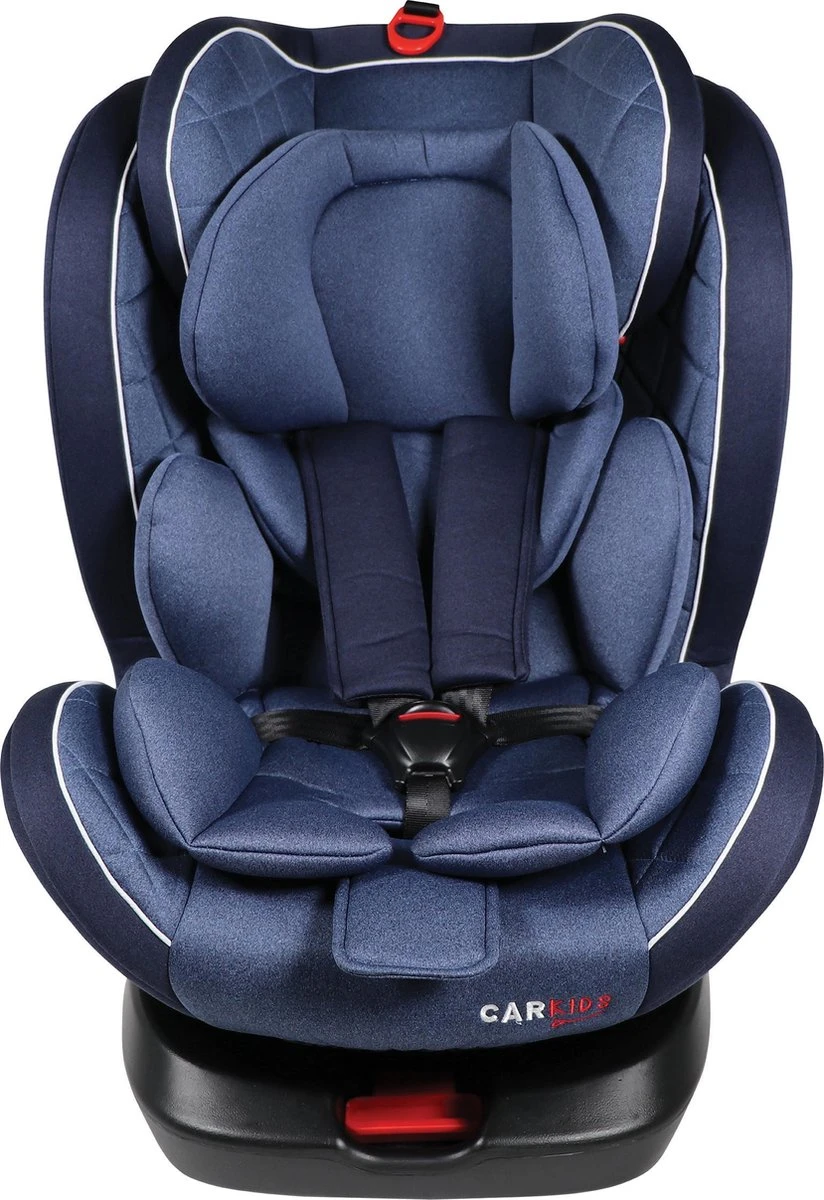 Carkids Verstelbaar Kinderautostoeltje Blauw | Kinderautostoel Groep 0+/1/2/3 Met Isofix En Top Tether Connector | Kinderen Tot 12 Jaar | Tot 36 Kg