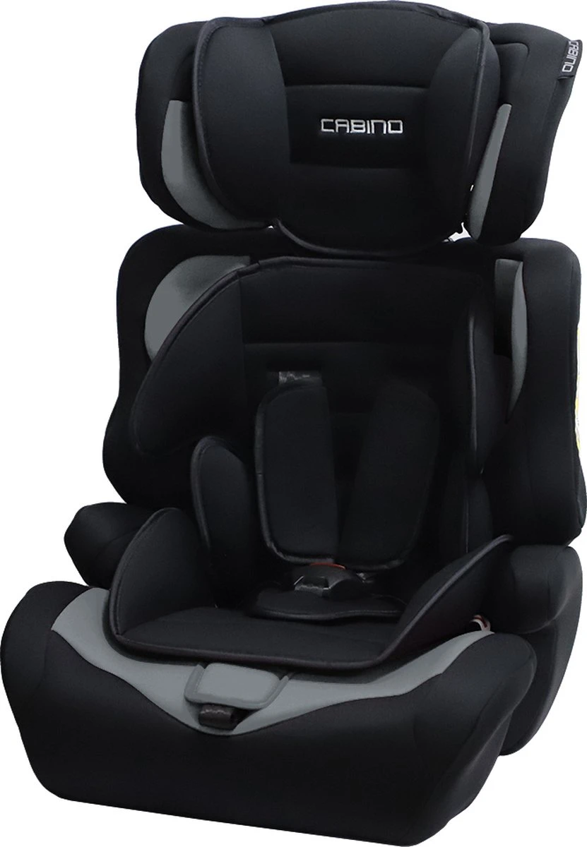 Cabino Autostoel Groep 1/2/3 (9-36kg) - Zwart-Grijs - Afbeelding 3