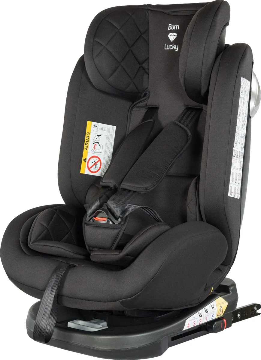 Born Lucky Meegroei Autostoel Roadline SPS ISOFIX - Groep 0/1/2/3 - 360° Draaibaar - Zwart - Afbeelding 19