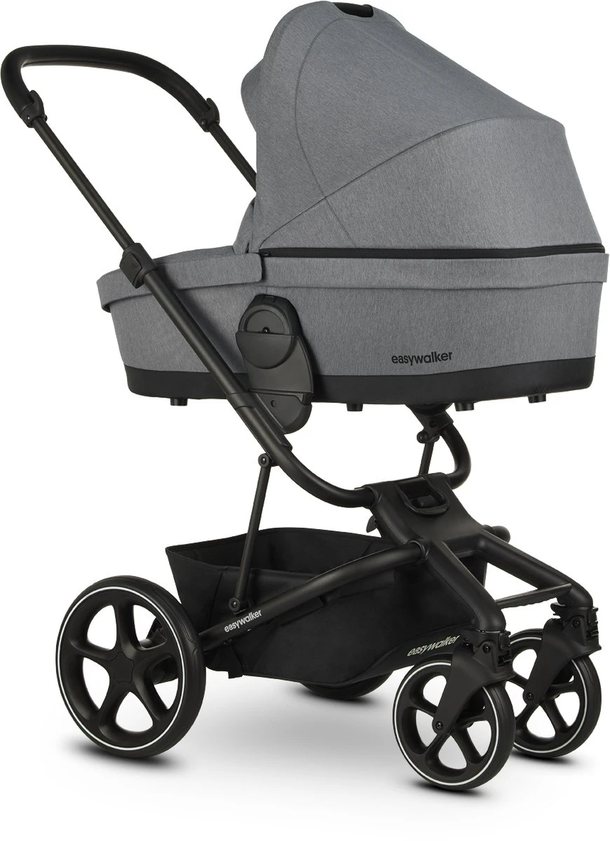 Easywalker Harvey 3 / Harvey³ Voordeelset Bestaande Uit Kinderwagen, Reiswieg, Voetenzak, Regenhoes Voor Zitting En Reiswieg, Hoes Voor De Reiswiegmatras - Kleur Fossil Grey - Afbeelding 10