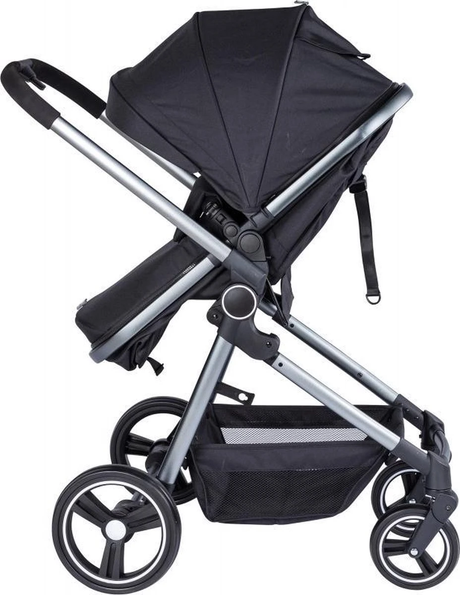 Puck Stroller 3 In 1 Max Zwart Met Frame Antra Incl Autostoel/Adapter/Mamabag - Afbeelding 11
