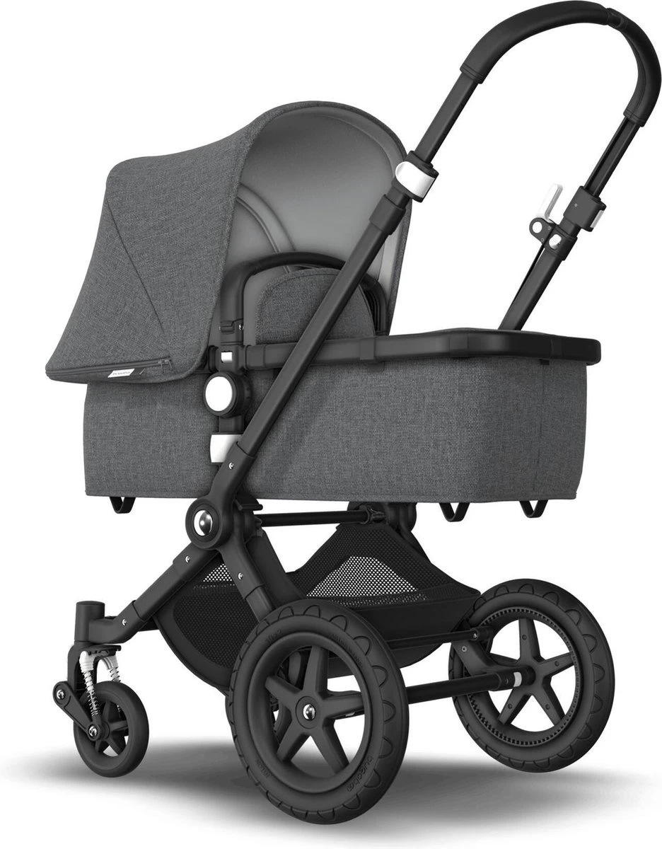 Bugaboo Cameleon 3 Plus Kinderwagen Met Stoel En Wieg - Zwart / Gemȇleerd Grijs - Afbeelding 8