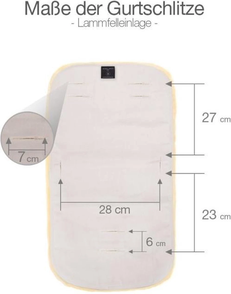 Werner Christ Lamsvacht TREND - Voor In De Kinderwagen, Buggy Of Wiegje - Schapenvacht - Afbeelding 5