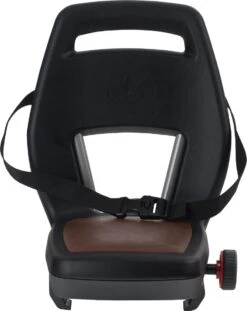 Qibbel 6+ Junior Fietsstoeltje Achter - Zwart Met Bruin Kussentje