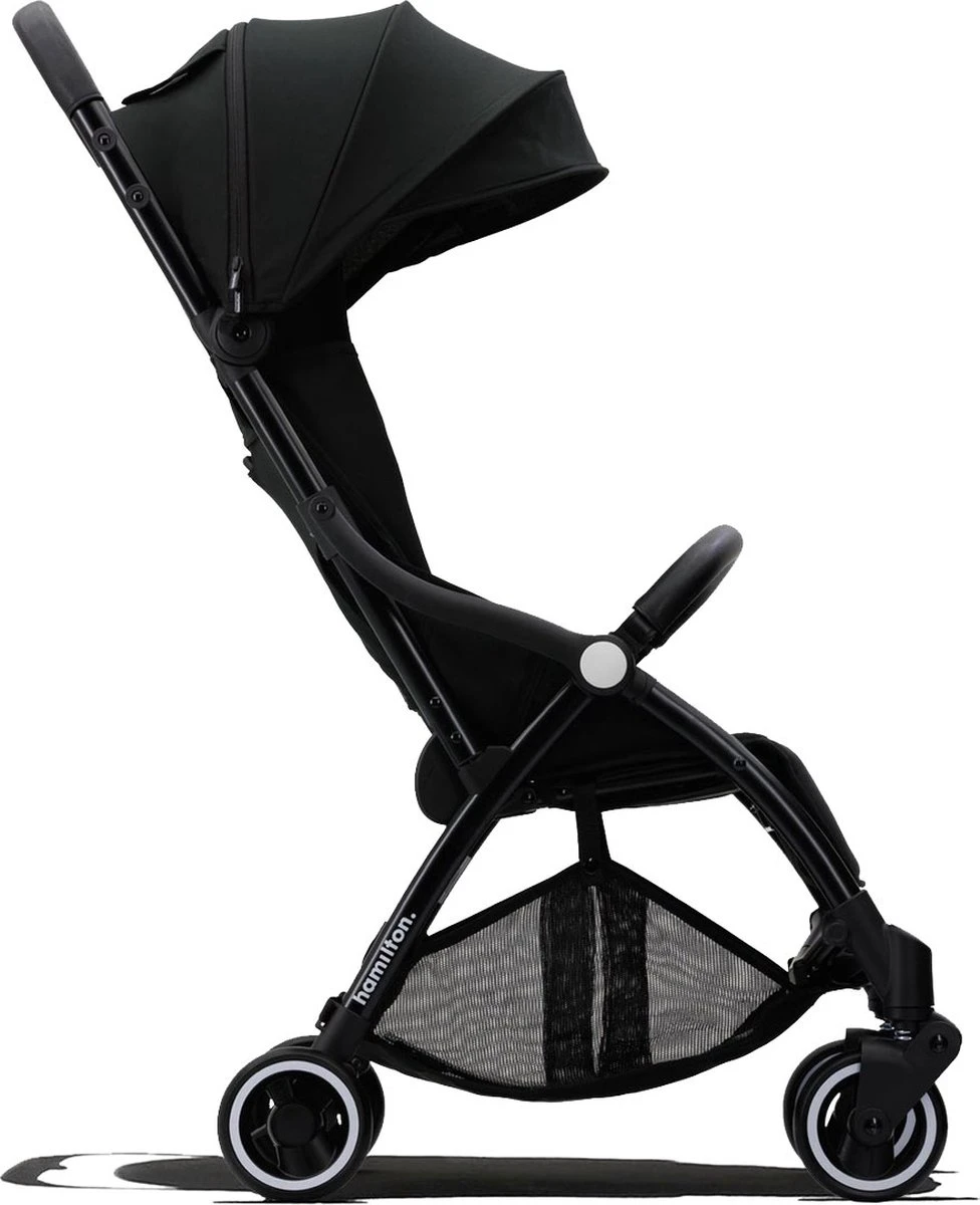Hamilton By Yoop X1 Plus Buggy – Nieuw, Hoger, Uitgebreider 2023 Model – Premium Stroller Met One Hand Folding Technologie – Zwart – Lichte, Verstelbare En Wendbare Kinderwagen Met Vele Gemakken - Afbeelding 2