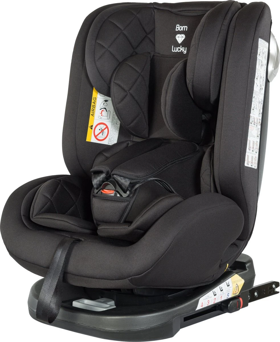 Born Lucky Meegroei Autostoel Roadline SPS ISOFIX - Groep 0/1/2/3 - 360° Draaibaar - Zwart - Afbeelding 2
