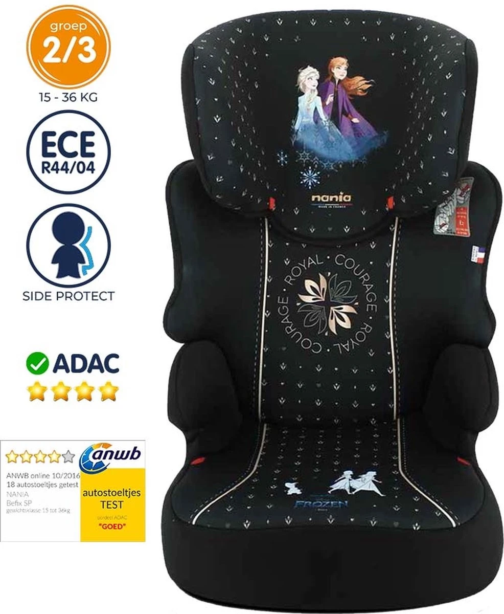 Disney - Befix Frozen Courage - Autostoel Groep 2 En 3 - 15 Tot 36 Kg - Zwart - Afbeelding 3